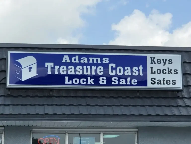 Adams Locksmith Sign Vero Beach